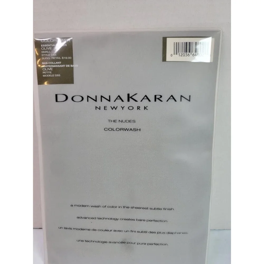 Donna Karan The Nudes Colorwash Essential Toner Tights Olive Small Petite D55